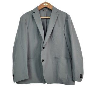 Sene Soho Flex Tech Sport Coat Unstructured Blazer Jacket Gray Custom Size 52